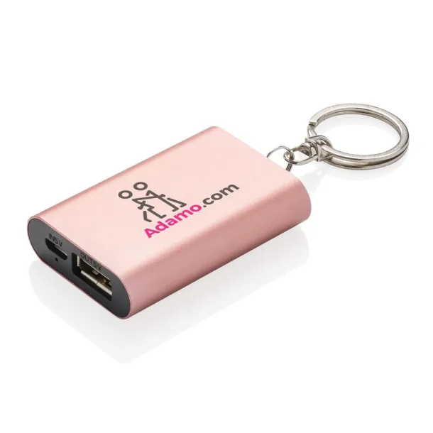  Prijenosna baterija privjesak za ključeve, 1 000 mAh - XD Collection Roza