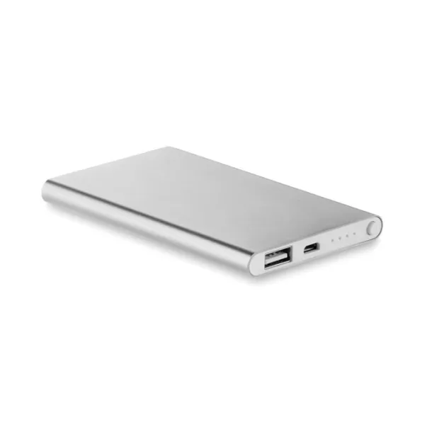 POWERFLAT Flat power bank 4000 mAh Matt Silver