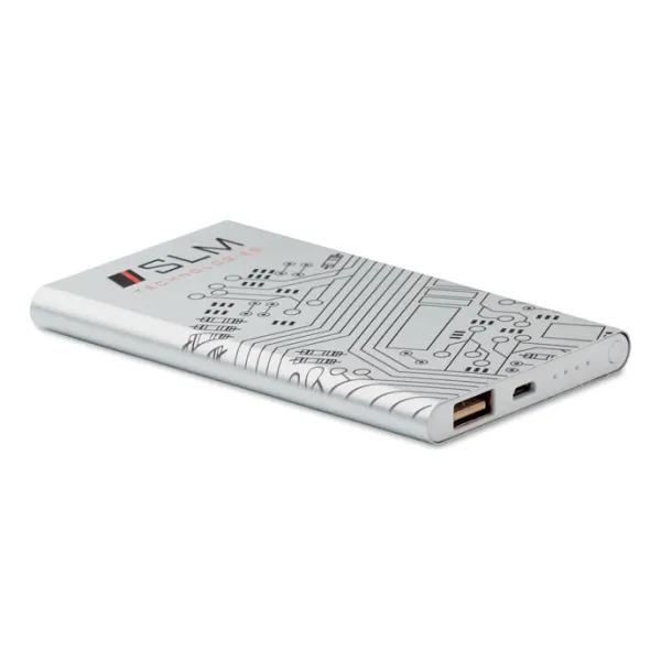 POWERFLAT plosnata prijenosna baterija, 4 000 mAh Crvena