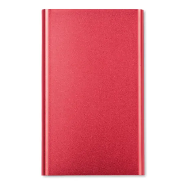 POWERFLAT plosnata prijenosna baterija, 4 000 mAh Crvena