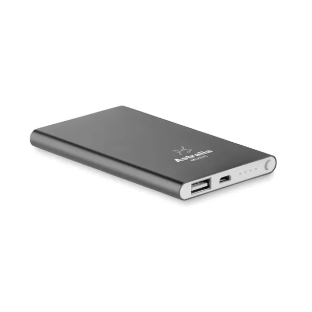 POWERFLAT plosnata prijenosna baterija, 4 000 mAh Titanij