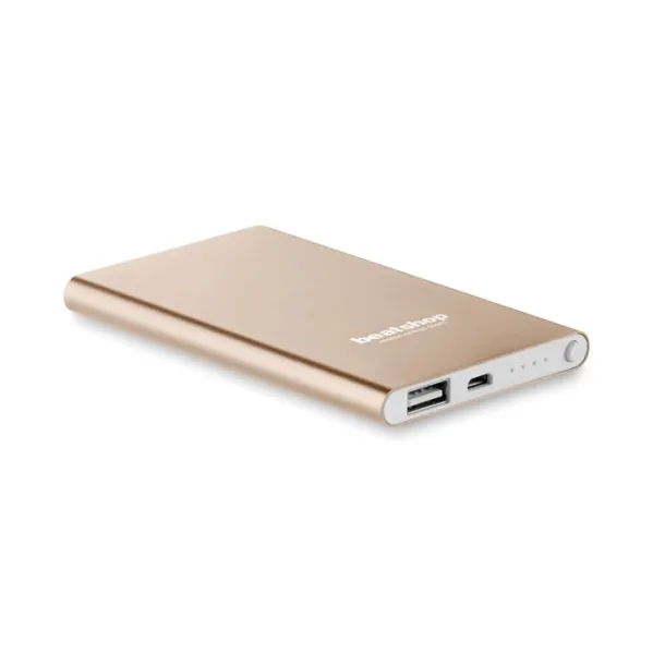 POWERFLAT plosnata prijenosna baterija, 4 000 mAh Šampanjac boja