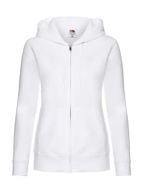  Premium Hooded Sweat Jacket Lady-Fit - Fruit of the Loom Bijela