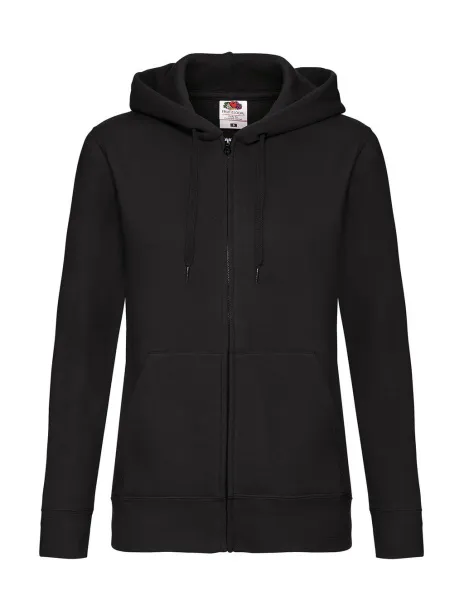  Ženski premium hoodie, 280 g/m² - Fruit of the Loom Crna