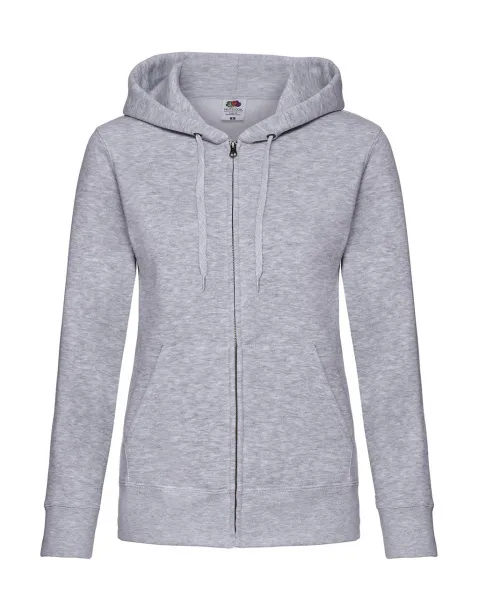  Ženski premium hoodie, 280 g/m² - Fruit of the Loom Heather Grey