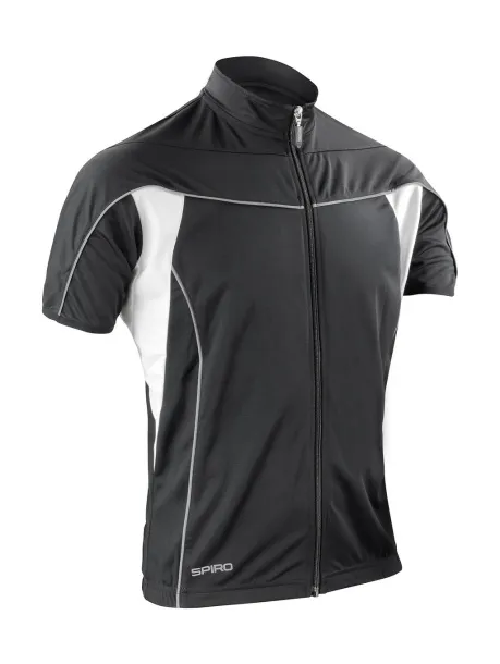  Bike Full Zip Top - Spiro Black Bijela