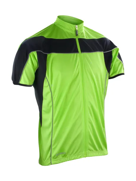  Bike Full Zip Top - Spiro Neon Lime Black