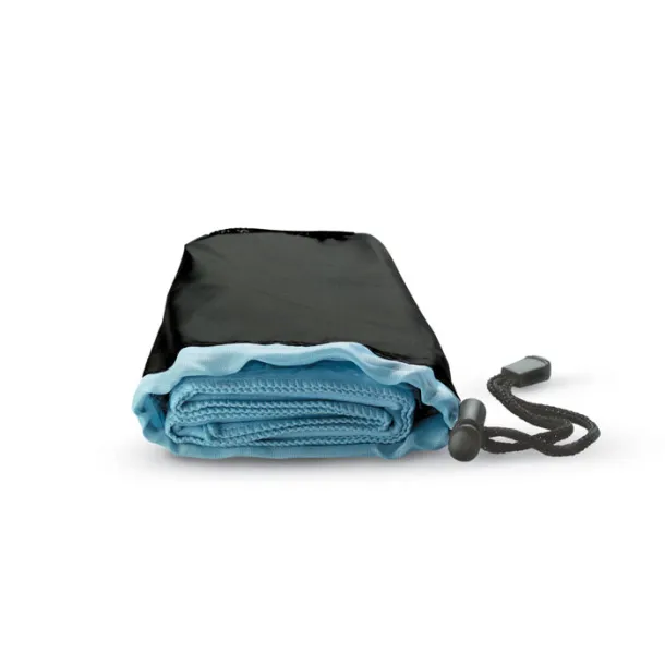 DRYE Sport towel in nylon pouch Blue