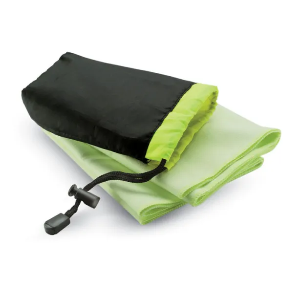 DRYE Sport towel in nylon pouch Green