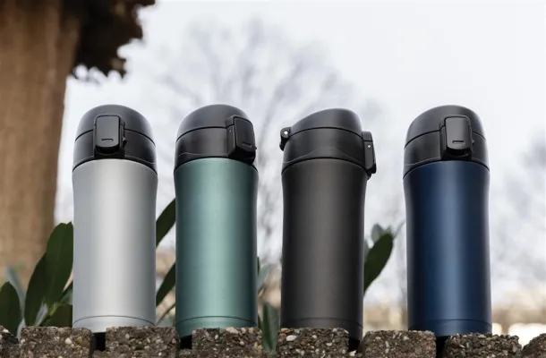  Metallic easy lock vacuum mug - XD Collection Plava