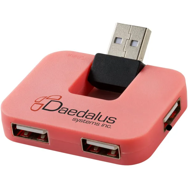 Gaia USB hub s 4 ulaza Transparent pink