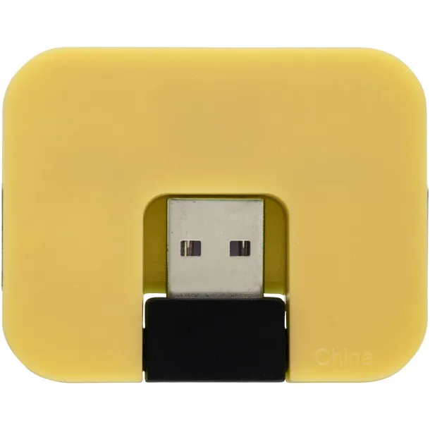 Gaia 4-port USB hub - Unbranded Yellow