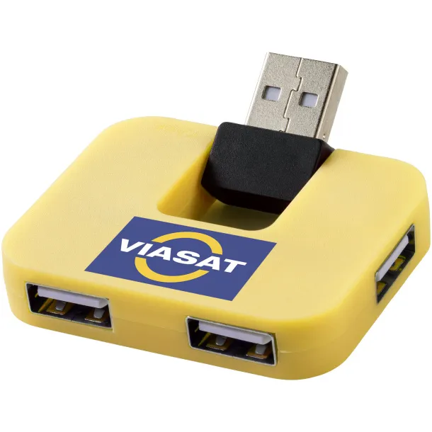 Gaia 4-port USB hub - Unbranded Yellow