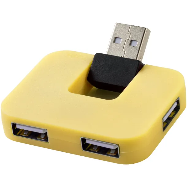 Gaia 4-port USB hub - Unbranded Yellow