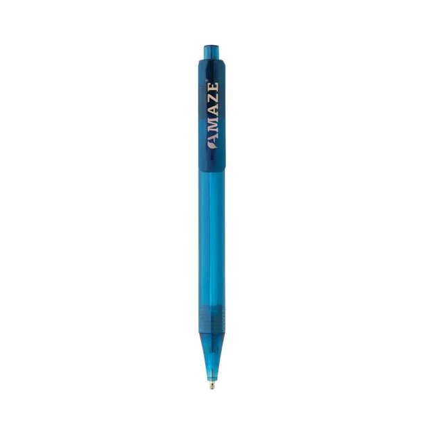  GRS RPET X8 transparent pen - XD Collection Blue 