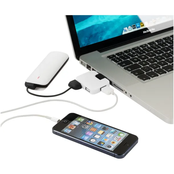 Gaia USB hub s 4 ulaza Bijela