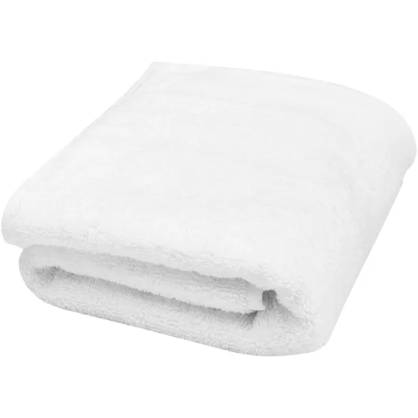 Nora 550 g/m² cotton bath towel 50x100 cm - Seasons White