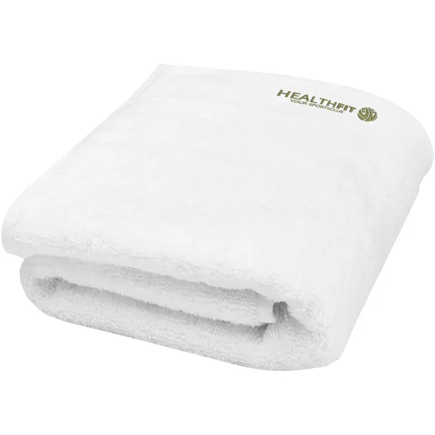 Nora 550 g/m² cotton bath towel 50x100 cm - Seasons White