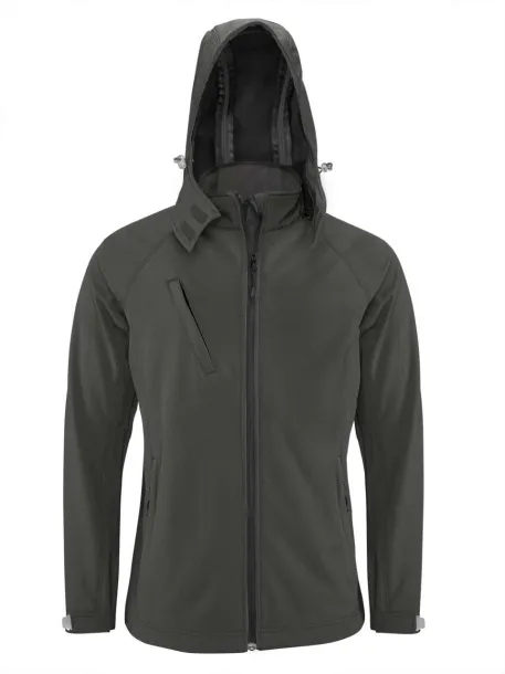  MEN'S DETACHABLE HOODED SOFTSHELL JACKET - Kariban Titanium