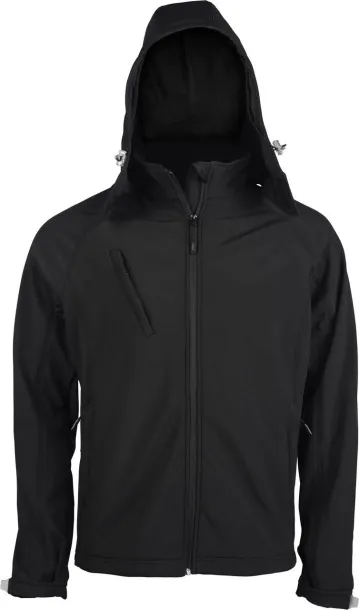  MEN'S DETACHABLE HOODED SOFTSHELL JACKET - Kariban Black