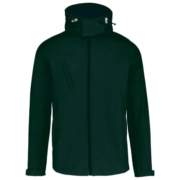  MEN'S DETACHABLE HOODED SOFTSHELL JACKET - Kariban Bottle Green