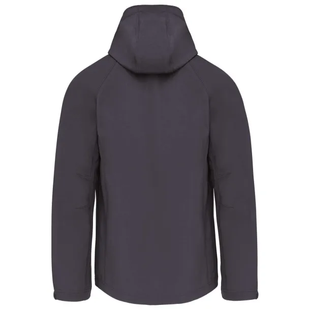  MEN'S DETACHABLE HOODED SOFTSHELL JACKET - Kariban Marl Grey