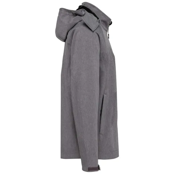  MEN'S DETACHABLE HOODED SOFTSHELL JACKET - Kariban Marl Grey