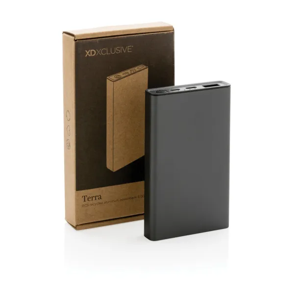  Terra RCS recycled aluminum powerbank 5.000 mAh - XD Xclusive Grey 