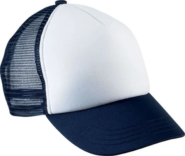  KIDS' TRUCKER MESH CAP - 5 PANELS - K-UP White Navy