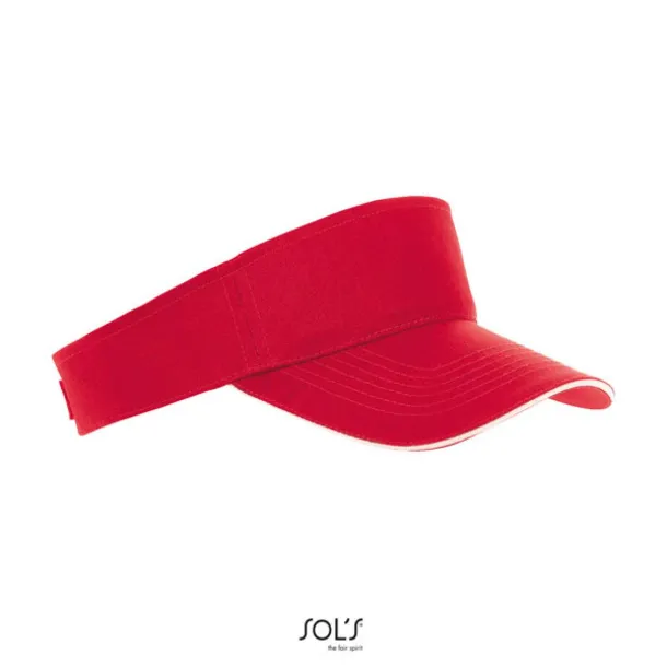  SOL'S ACE - UNISEX VISOR - 150 g/m² - SOL'S Red White