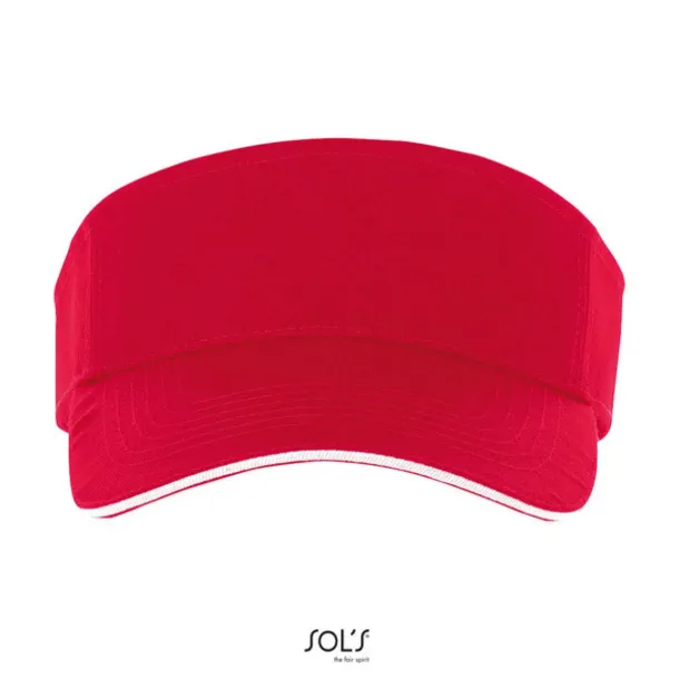  SOL'S ACE - UNISEX VISOR - 150 g/m² - SOL'S Red White