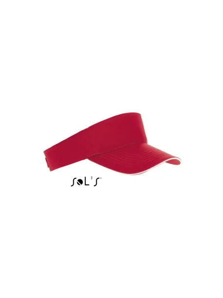  SOL'S ACE - UNISEX VISOR - 150 g/m² - SOL'S Red White