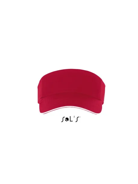  SOL'S ACE - UNISEX VISOR - 150 g/m² - SOL'S Red White