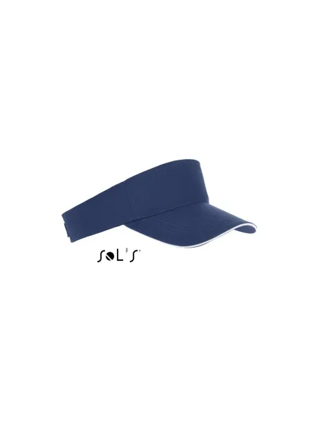  SOL'S ACE - UNISEX VISOR - 150 g/m² - SOL'S French Navy White