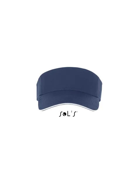  SOL'S ACE - UNISEX VISOR - 150 g/m² - SOL'S French Navy White