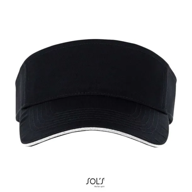  SOL'S ACE - UNISEX VISOR - 150 g/m² - SOL'S Black White