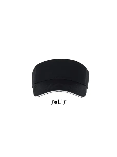  SOL'S ACE - UNISEX VISOR - 150 g/m² - SOL'S Black White