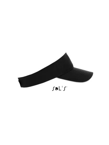  SOL'S ACE - UNISEX VISOR - 150 g/m² - SOL'S Black White