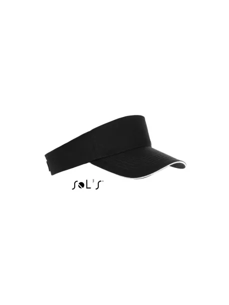  SOL'S ACE - UNISEX VISOR - 150 g/m² - SOL'S Black White