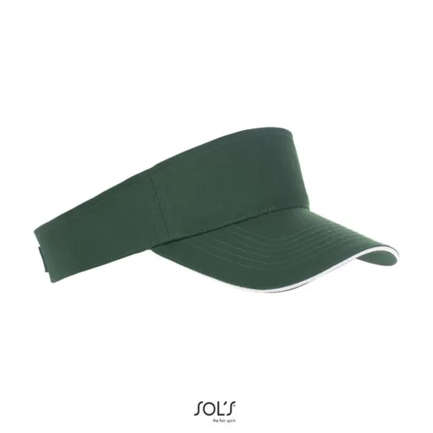  SOL'S ACE unisex šilt vizir - 150 g/m² - SOL'S Forest Green Bijela