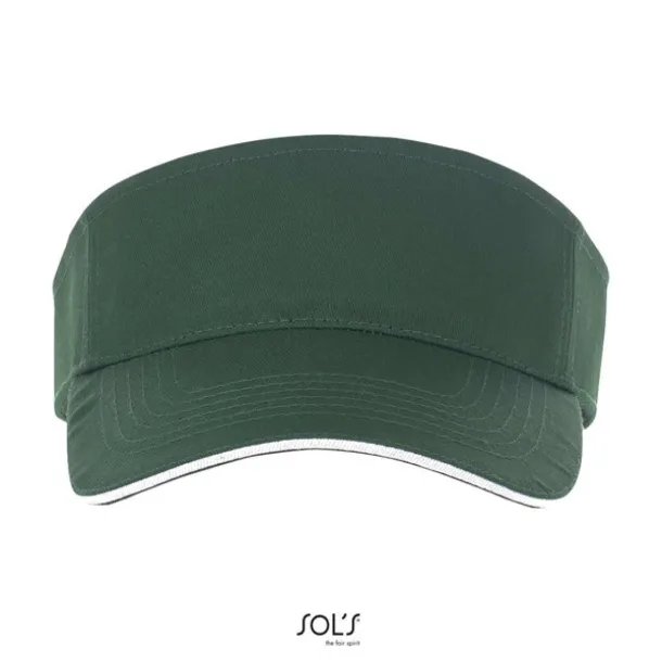  SOL'S ACE unisex šilt vizir - 150 g/m² - SOL'S Forest Green Bijela