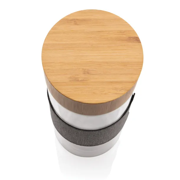  Impact borosilikatna staklena boca s dvostrukom stijenkom, 360ml - XD Collection Prozirno Siva