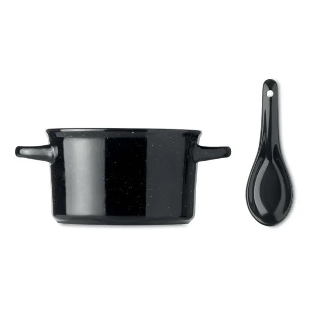 PIGA BOWL Ceramic vintage bowl 550 ml Black