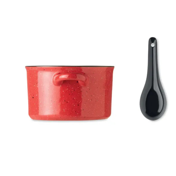 PIGA BOWL Ceramic vintage bowl 550 ml Red