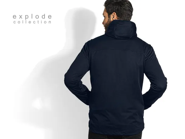 RIDER softshell hooded jacket - EXPLODE Blue