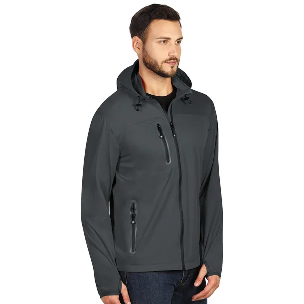 RIDER softshell hooded jacket - EXPLODE Dark gray