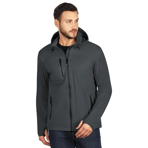 RIDER softshell hooded jacket - EXPLODE Dark gray