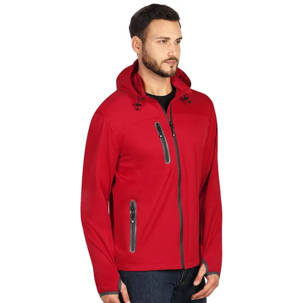 RIDER softshell hooded jacket - EXPLODE Red