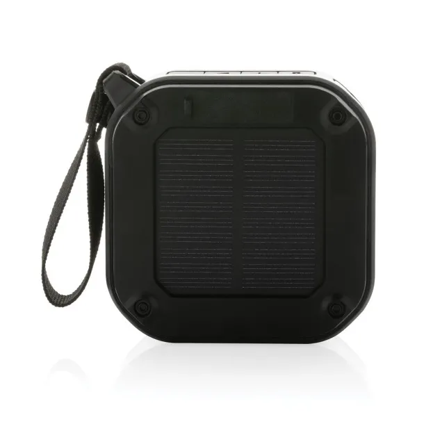  3W RCS recycled plastic wireless sunwave solar speaker - XD Collection Black 