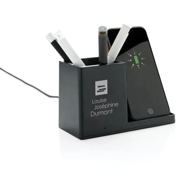  Ontario 5W wireless charger with pen holder Black